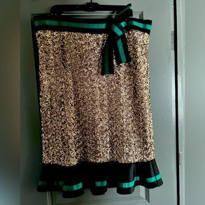 ELOQUII Sequin Tulip Style Skirt with Bow & Ribbon Detail / Size 18